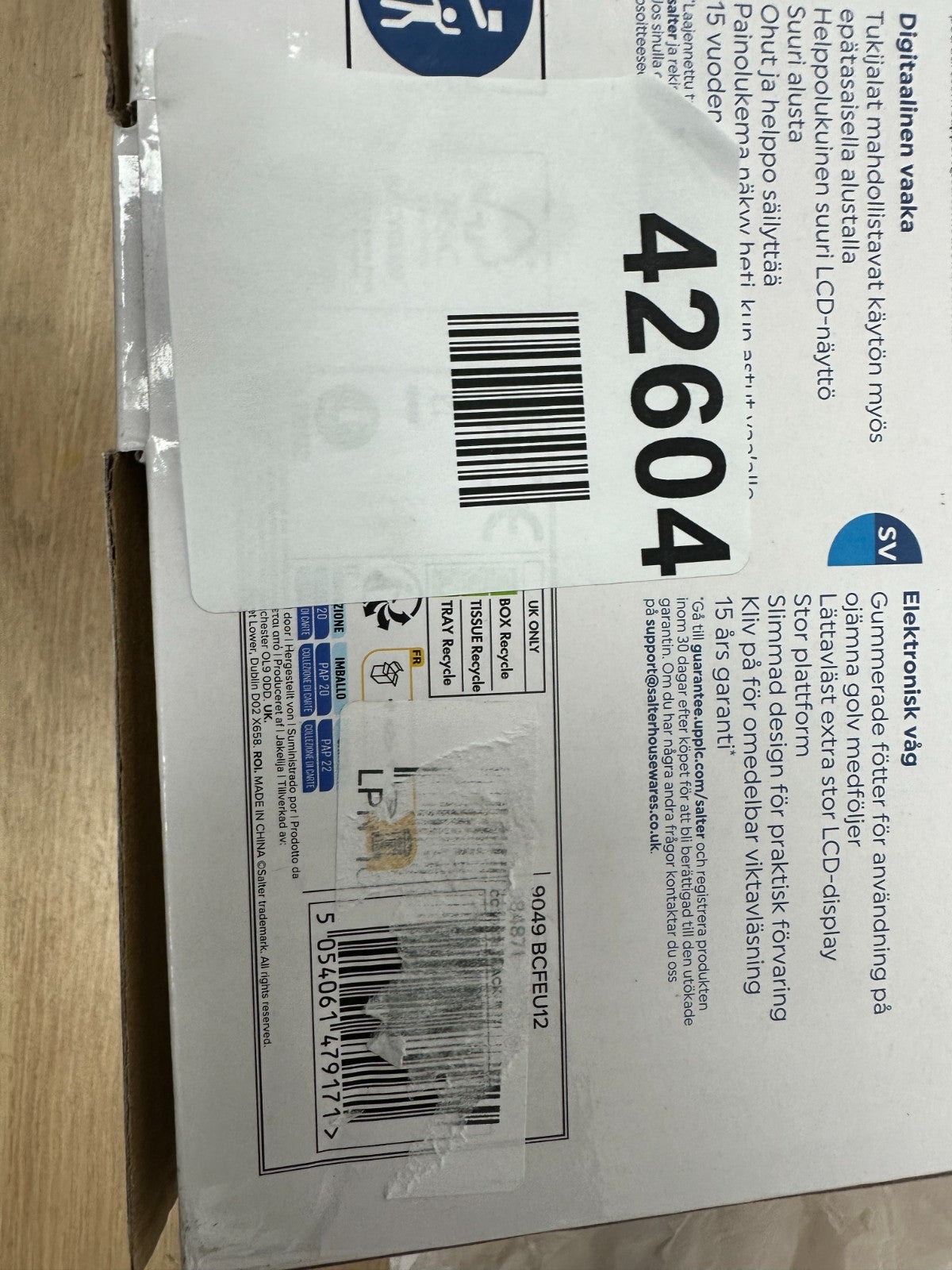 Salter Capacity with Easy Read Display Electronic Personal Scale