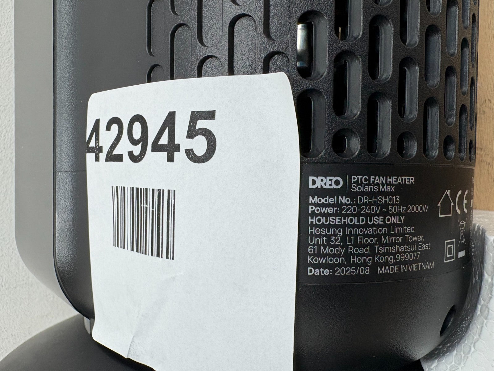 Dreo 25 Inch Electric Heaters for Home, 70° Oscillating Fan Heater with Remote,