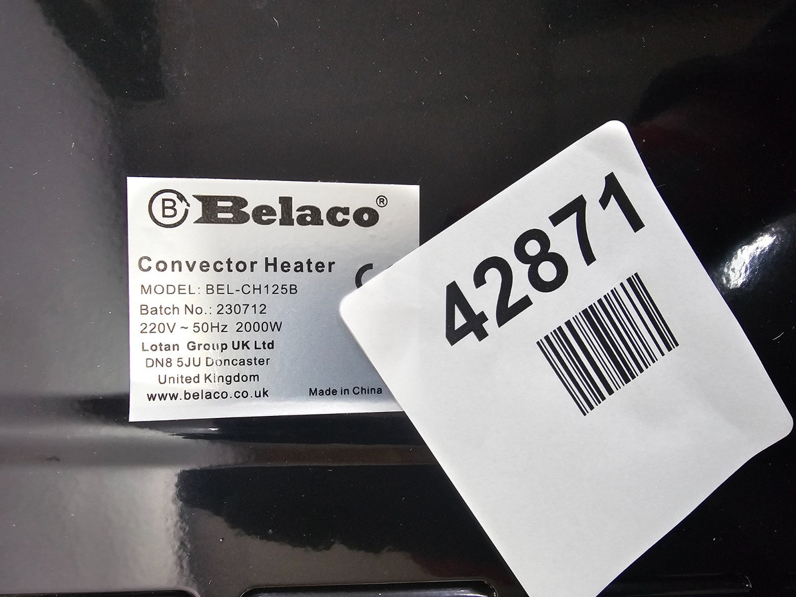 Belaco Convector Heater Black (BEL-CH125B)