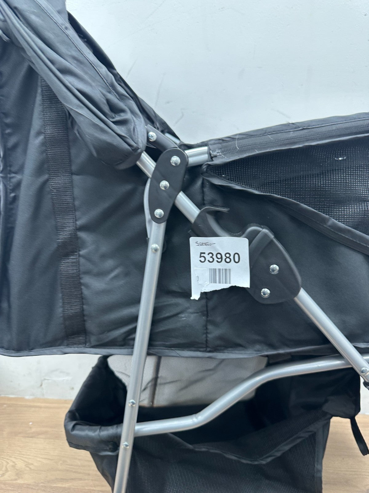 Foldable Pet Stroller Dog Carrier with Rain Cover - Grey