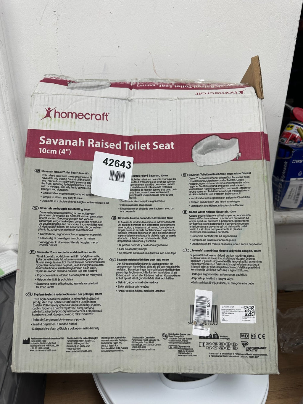 Homecraft Savanah Toilet Seat with Flap - White, 10cm