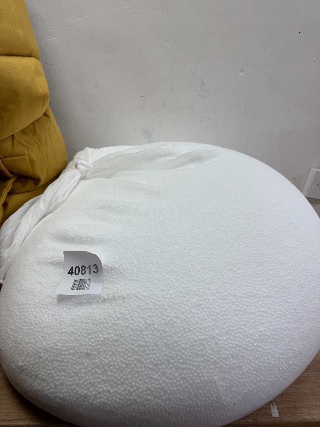 con Dolce Velvet Lounge Bean Bag Chair, Ochre Yellow, Large Adult Bean Bag with