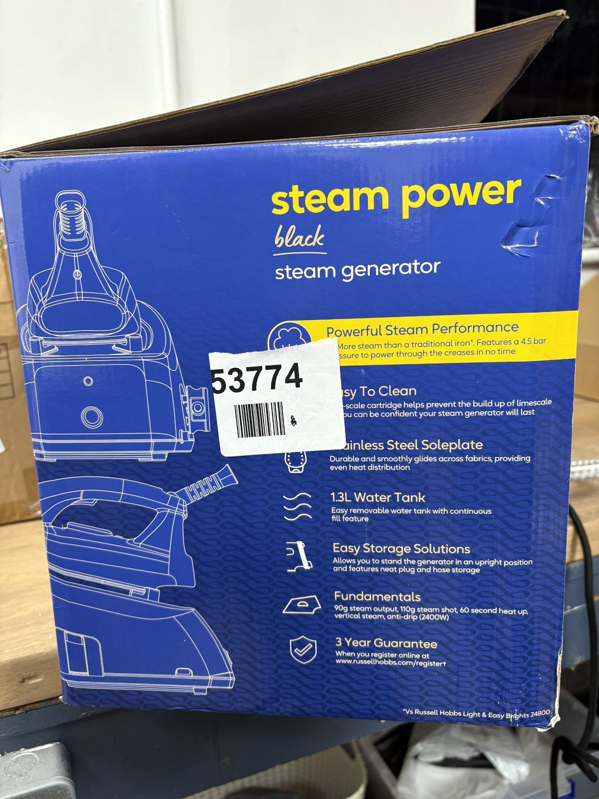 Russell Hobbs 24420 Steam Generator Iron, Series 1, 2400W, Black/White