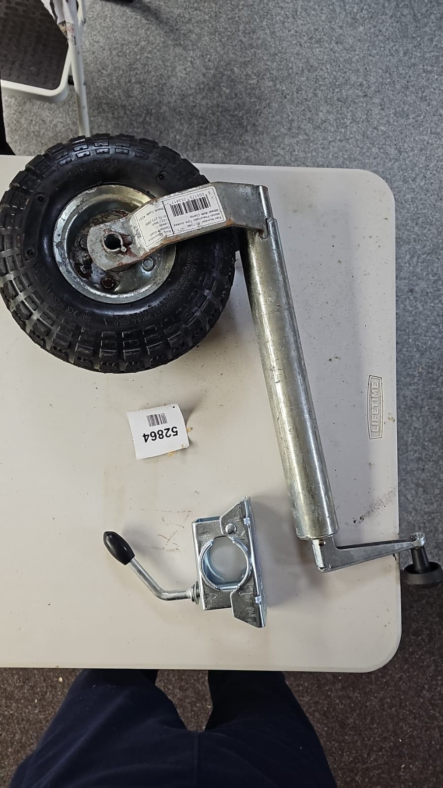 RING 48 mm Jockey Wheel Assembly With Pneumatic Tyre Including Clamp — Used (photo 6)
