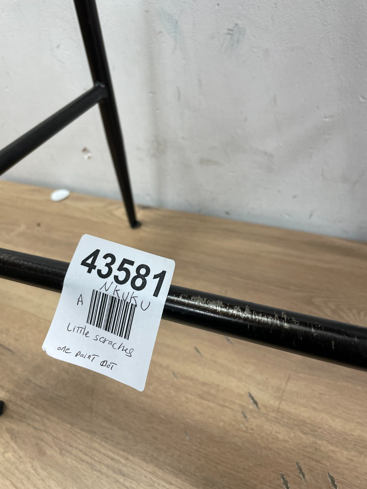 NKUKU Samaira Leather & Iron Counter Stool