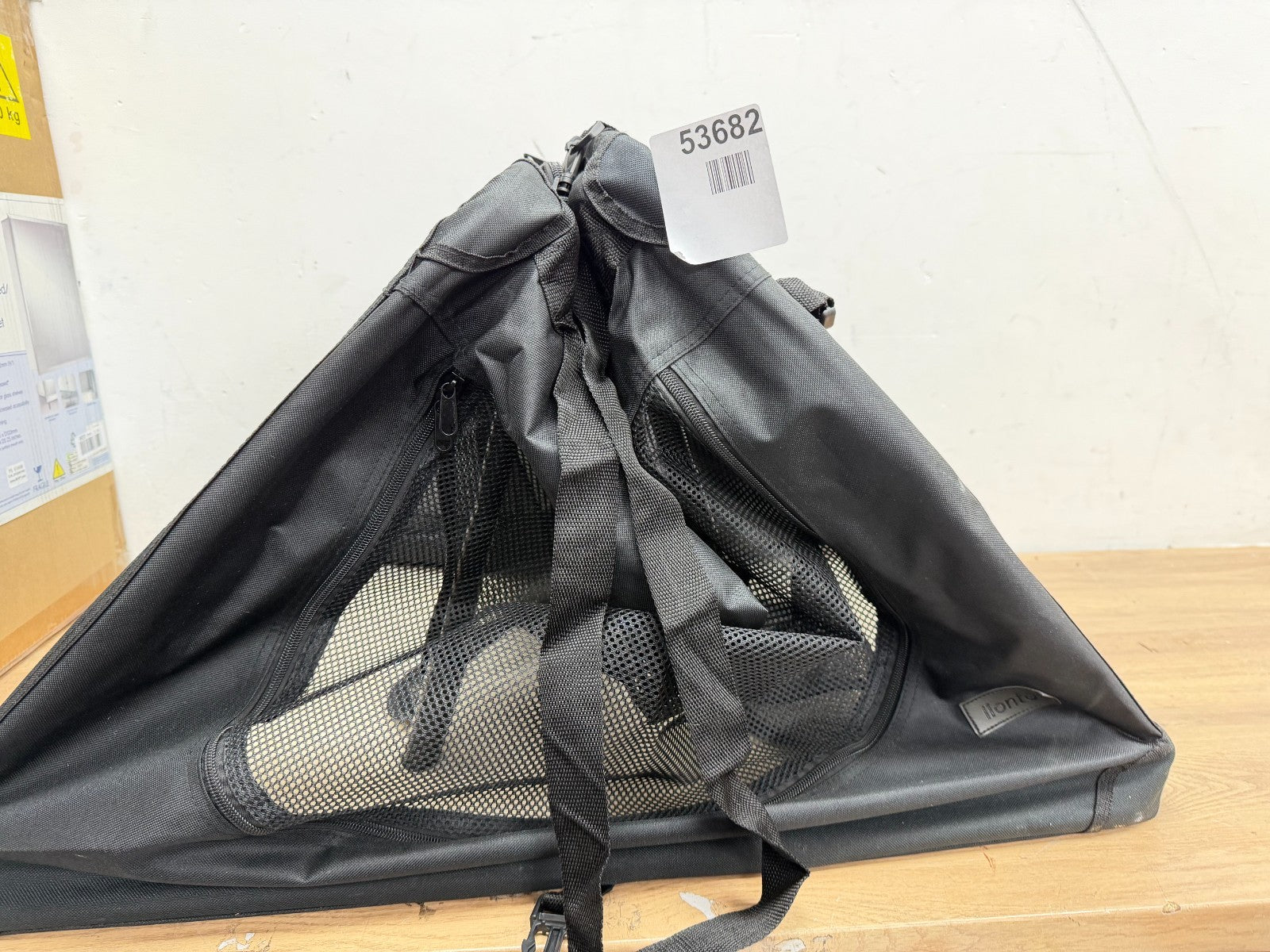 lionto Dog transport box foldable for travel & car, 50x34x36 cm, sturdy transpor
