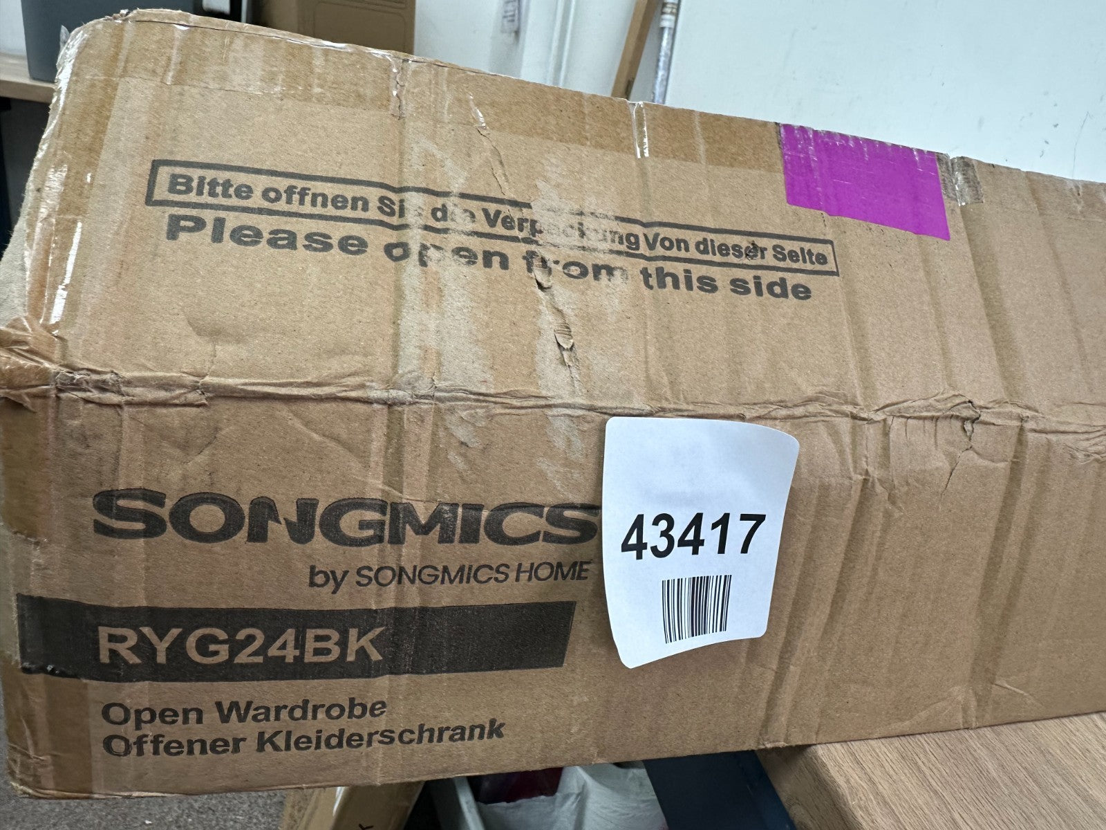 Freestanding Wardrobe, Foldable Closet, Clothes Rails  Songmics RYG24BK
