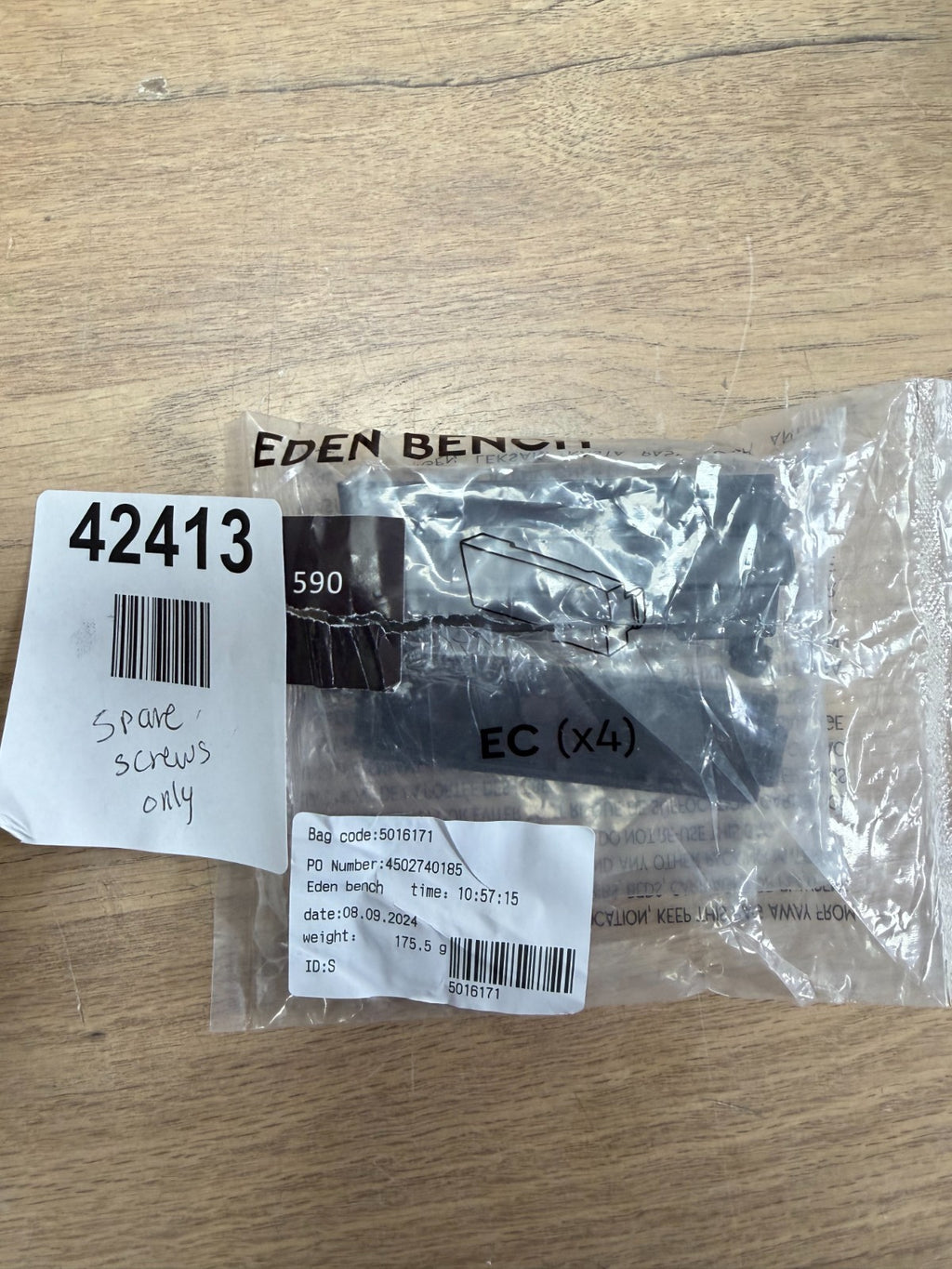 Eden bench screws