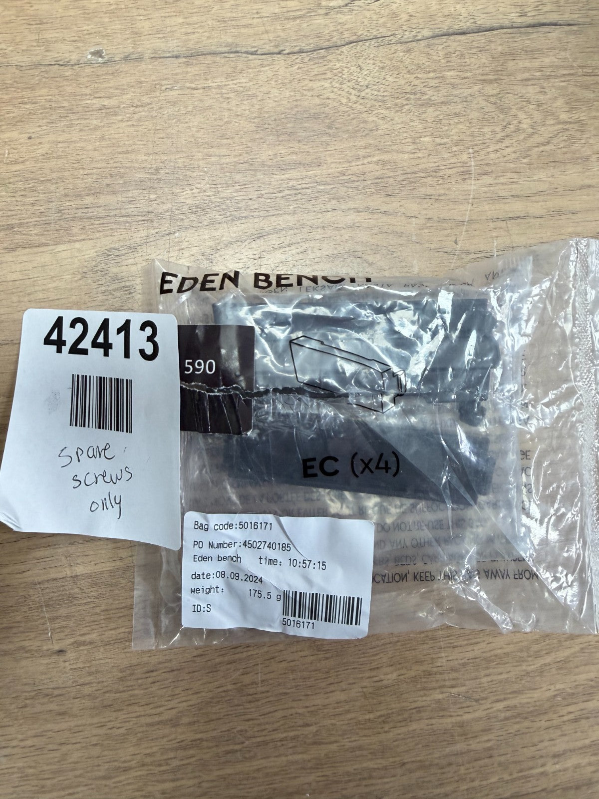 Eden bench screws