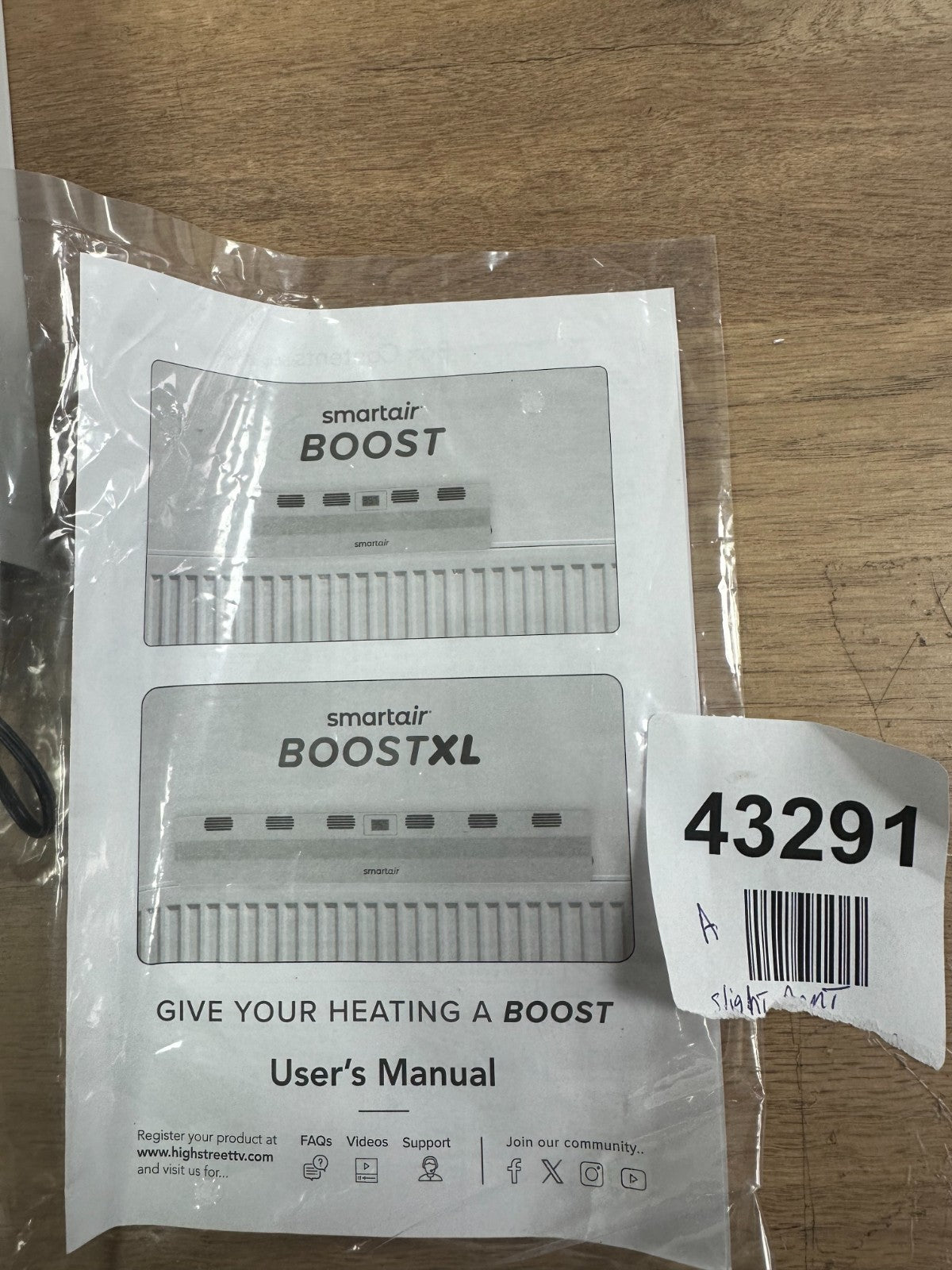 SmartAir BOOST Radiator Fan In White - SY-TV05- Slight dent