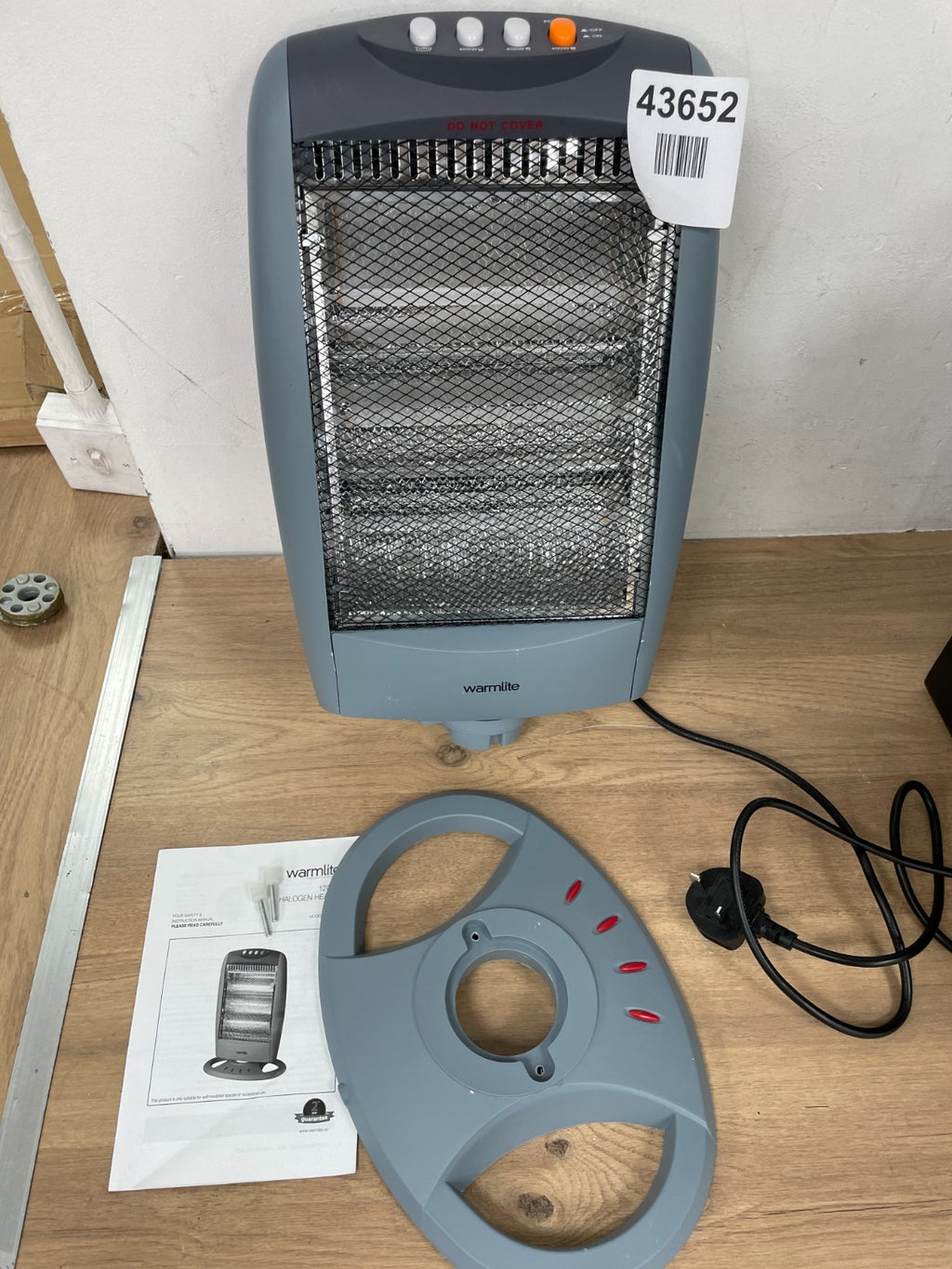 Warmlite WL42005 1200W Halogen Heater - Grey — New (other) (photo 2)