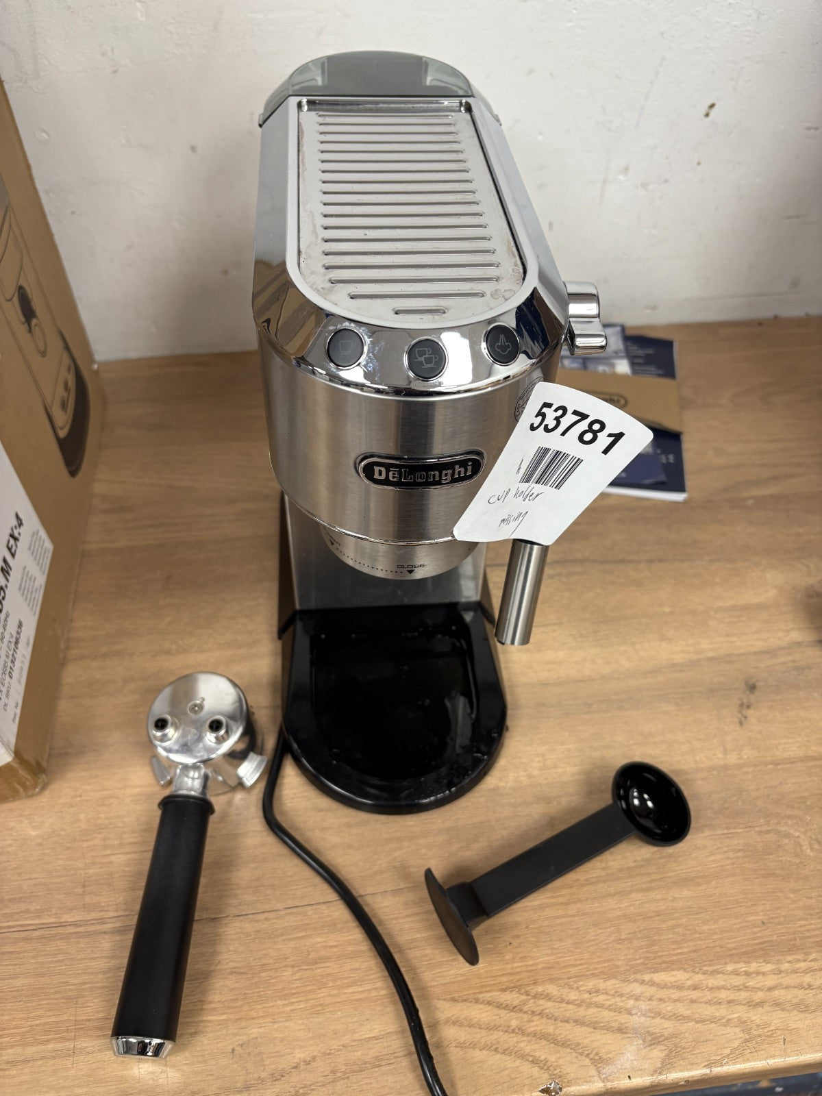 Coffe Machine Delongi Ec685 Black Coffee Machine- Cup holder missing
