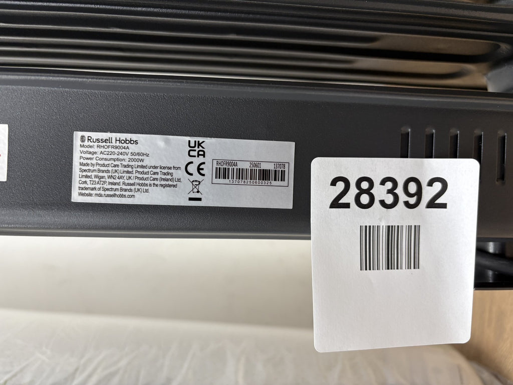 Russell Hobbs Electric Heater 2000W Grey 9 Fin Oil Filled Radiator RHOFR9004A