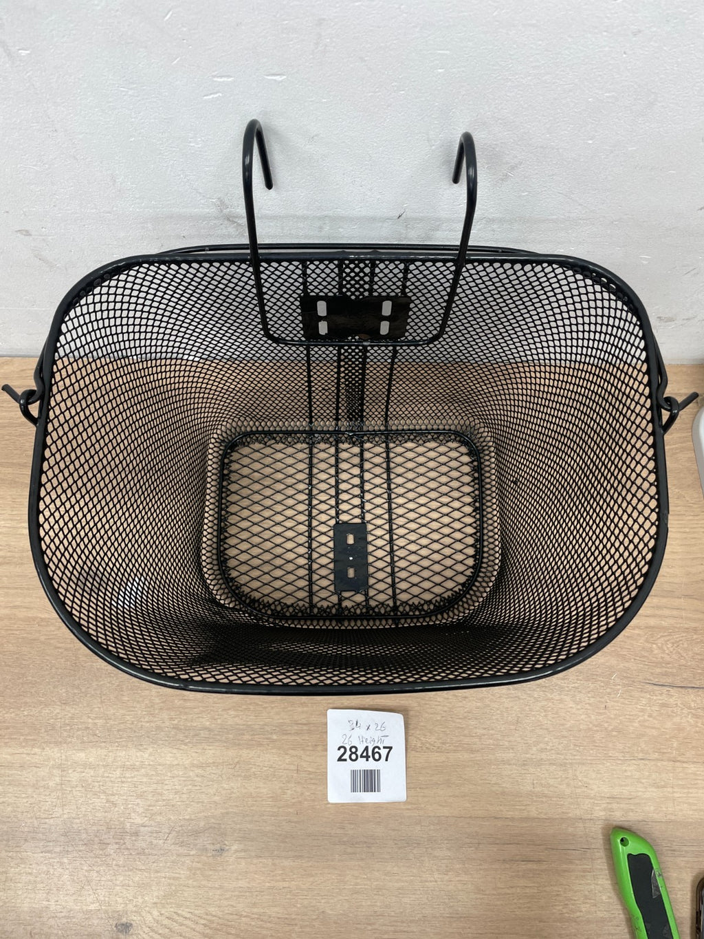 Bicycle Dunlop Bike Handlebar Carry Basket Shopping Metal hook Black Storage