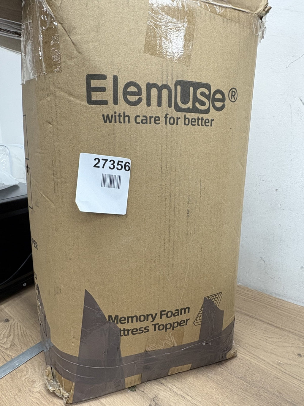 ELEMUSE Memory Foam Mattress Topper Kingsize Bed - Soft Mattress Topper with Bam — New (other) (photo 3)