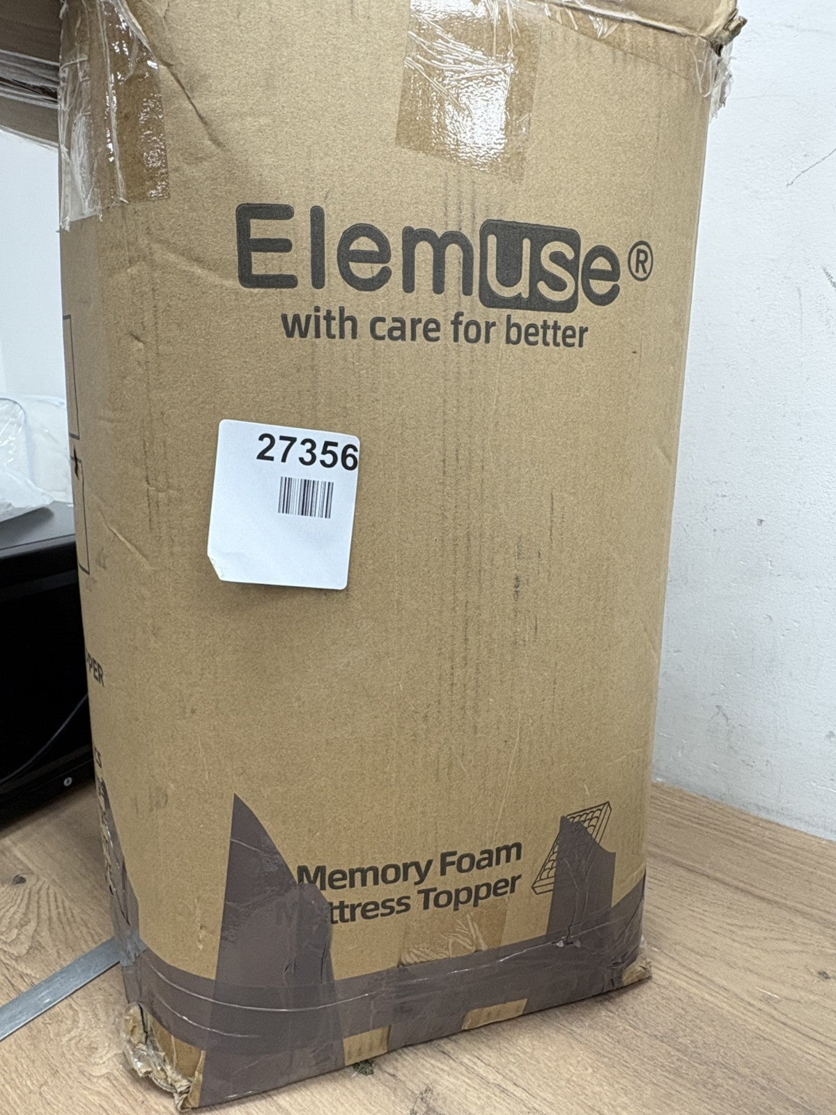 ELEMUSE Memory Foam Mattress Topper Kingsize Bed - Soft Mattress Topper with Bam — New (other) (photo 3)