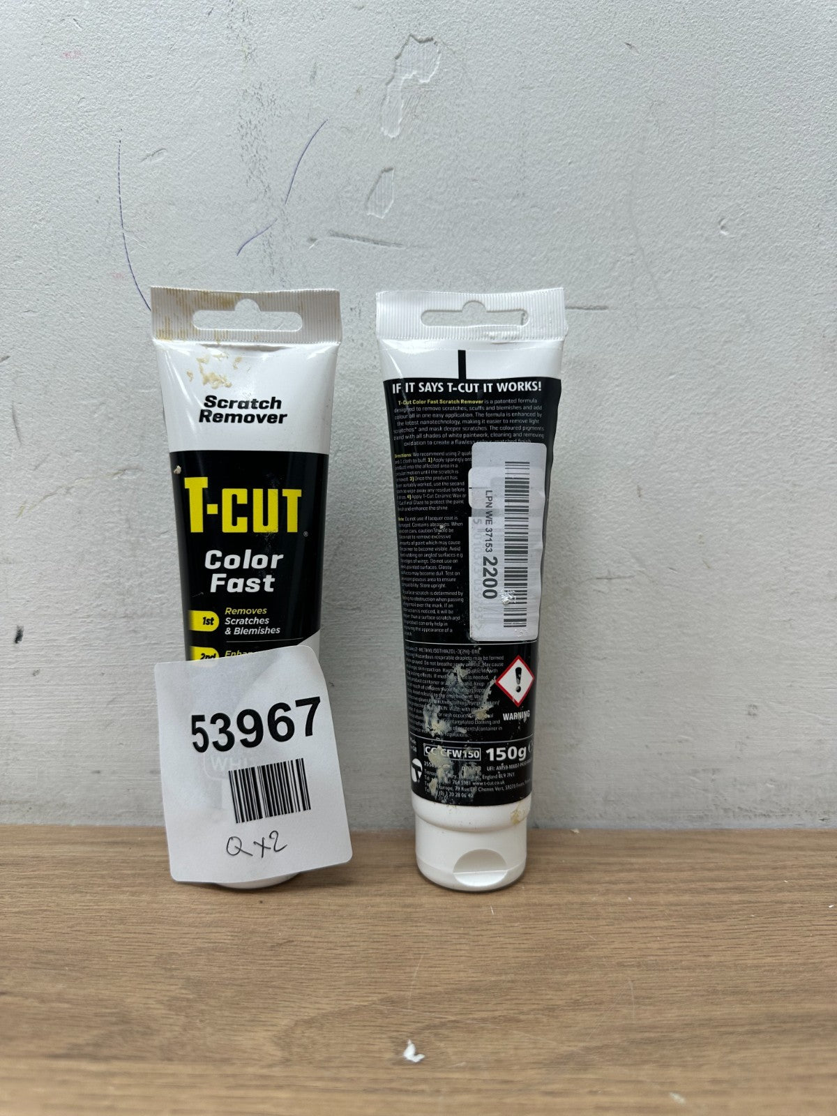 T-Cut Color Fast Black Scratch Remover Paint Restorer Car Polish Treatment 150g