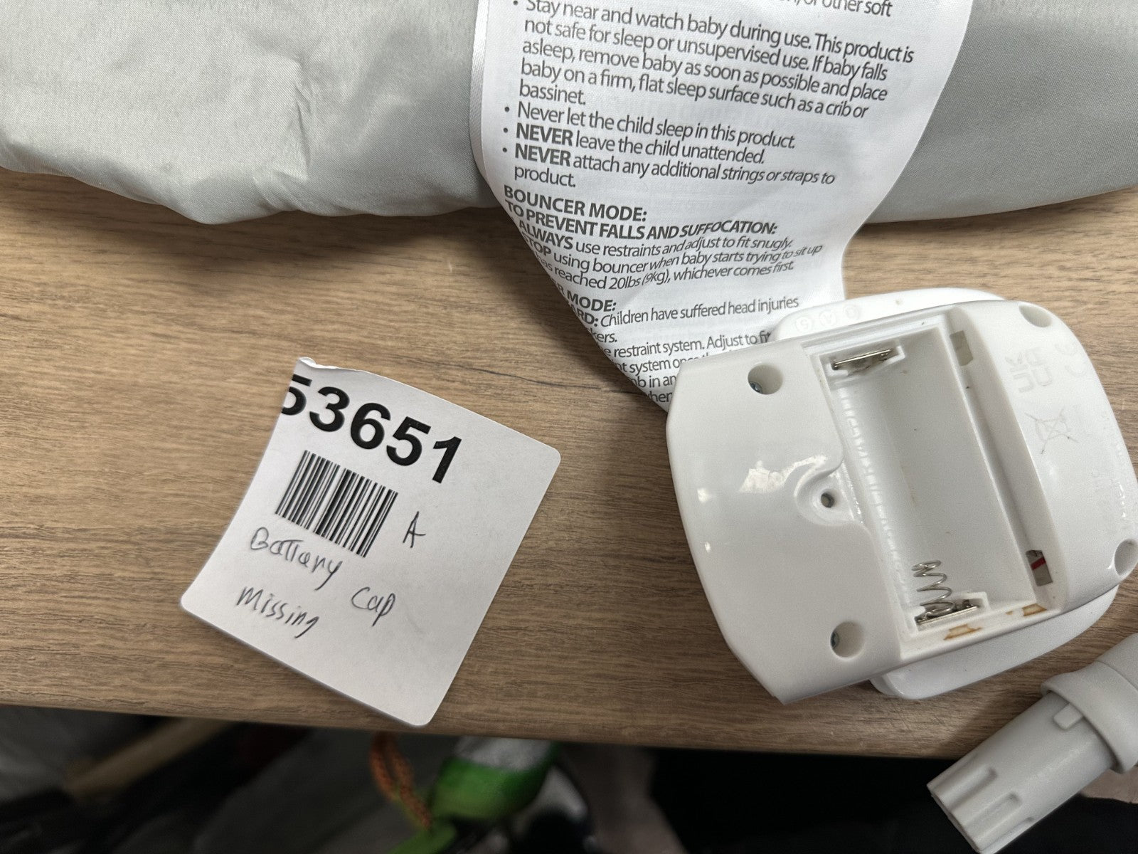 QPlay Cosy premier tricycle - Battery cap missing