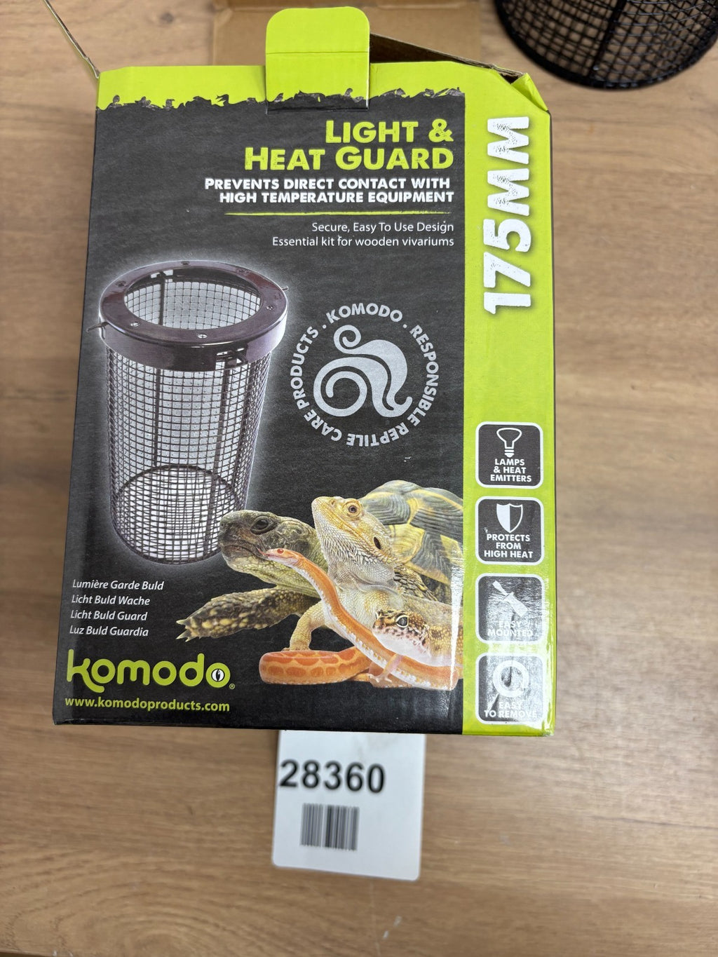 Komodo Light and Heat Guard |  175mm | Easy to Fit in Reptile Vivarium