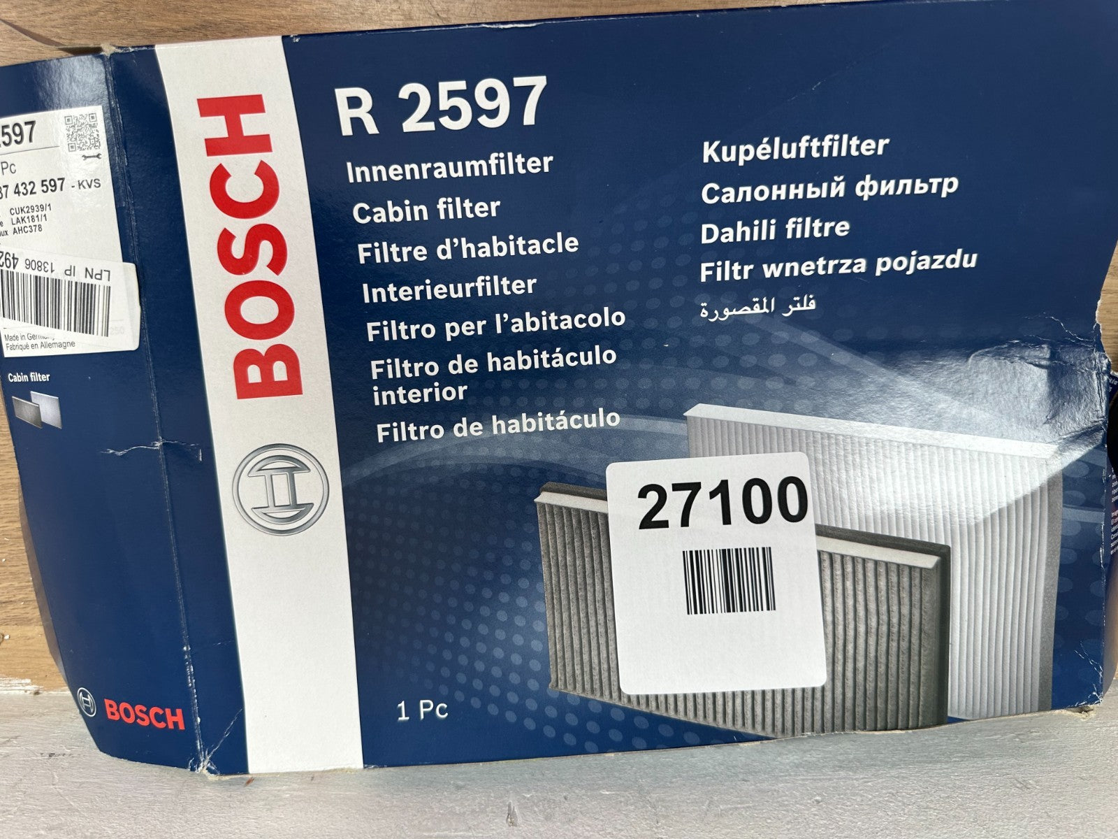 Bosch R2597 Cabin Filter