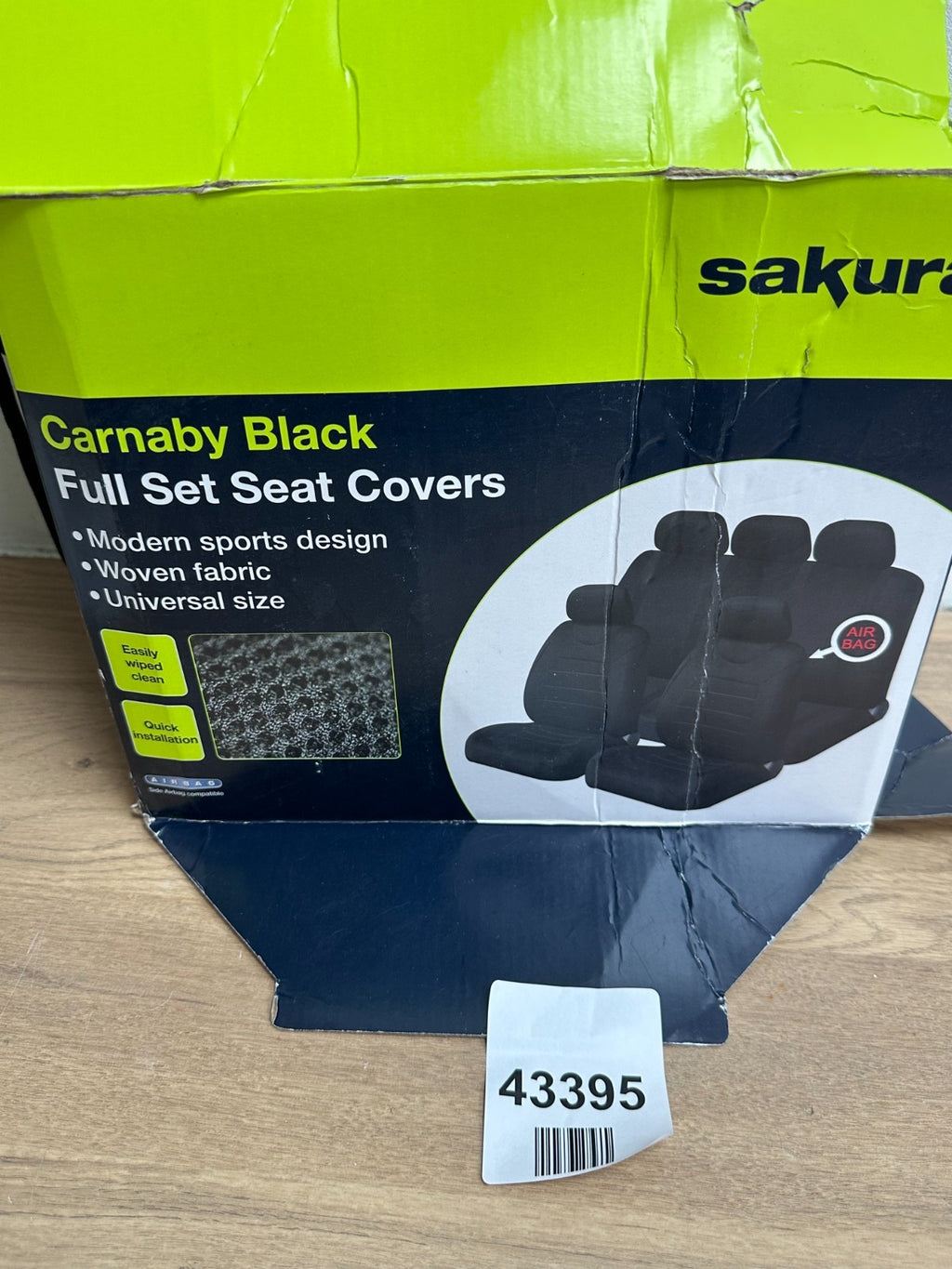 Sakura Carnaby Black Full Set Seat Covers