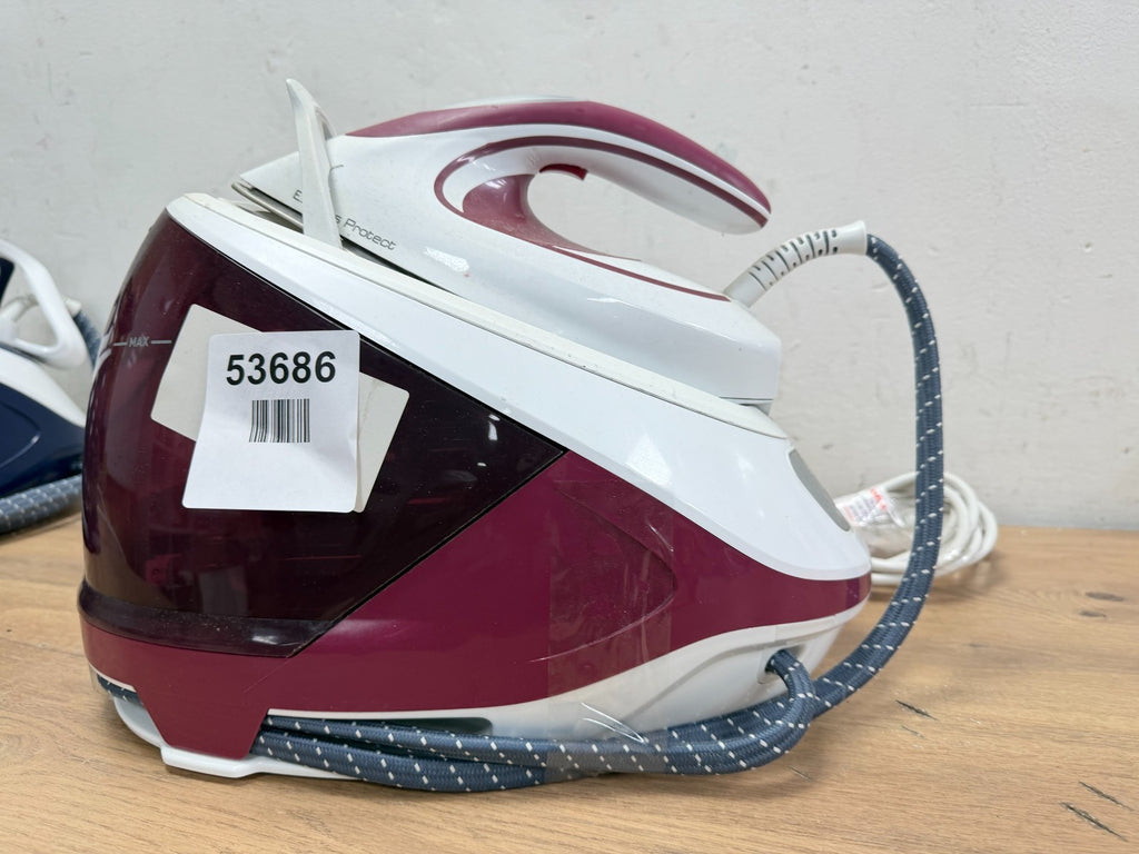 Tefal Express Protect SV9201 Steam Generator Iron - White & Burgundy