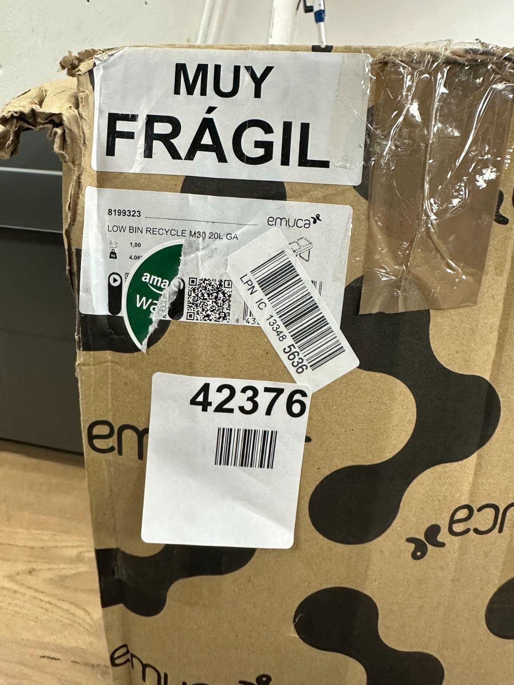 Emuca Low Bin Recycle M30 20litre