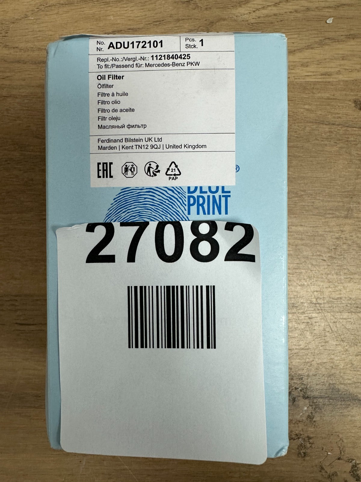 Blue Print ADU172101 Oil Filter