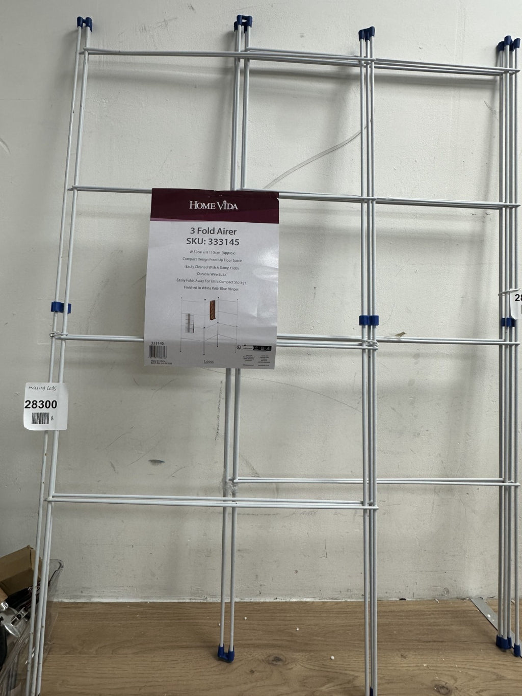 Home Vida Clothes Drying Rack - Foldable 3 Fold Airer