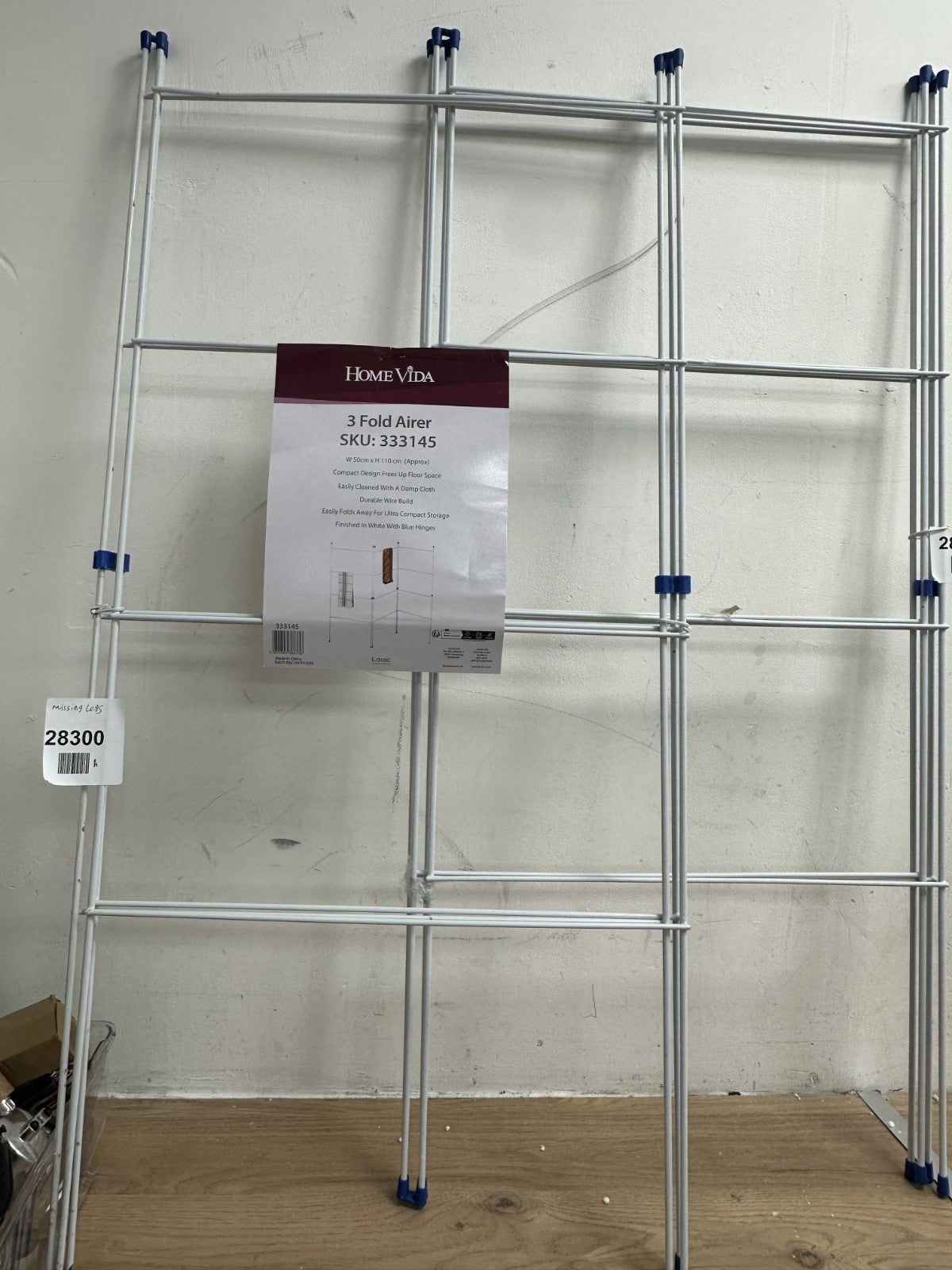 Home Vida Clothes Drying Rack - Foldable 3 Fold Airer