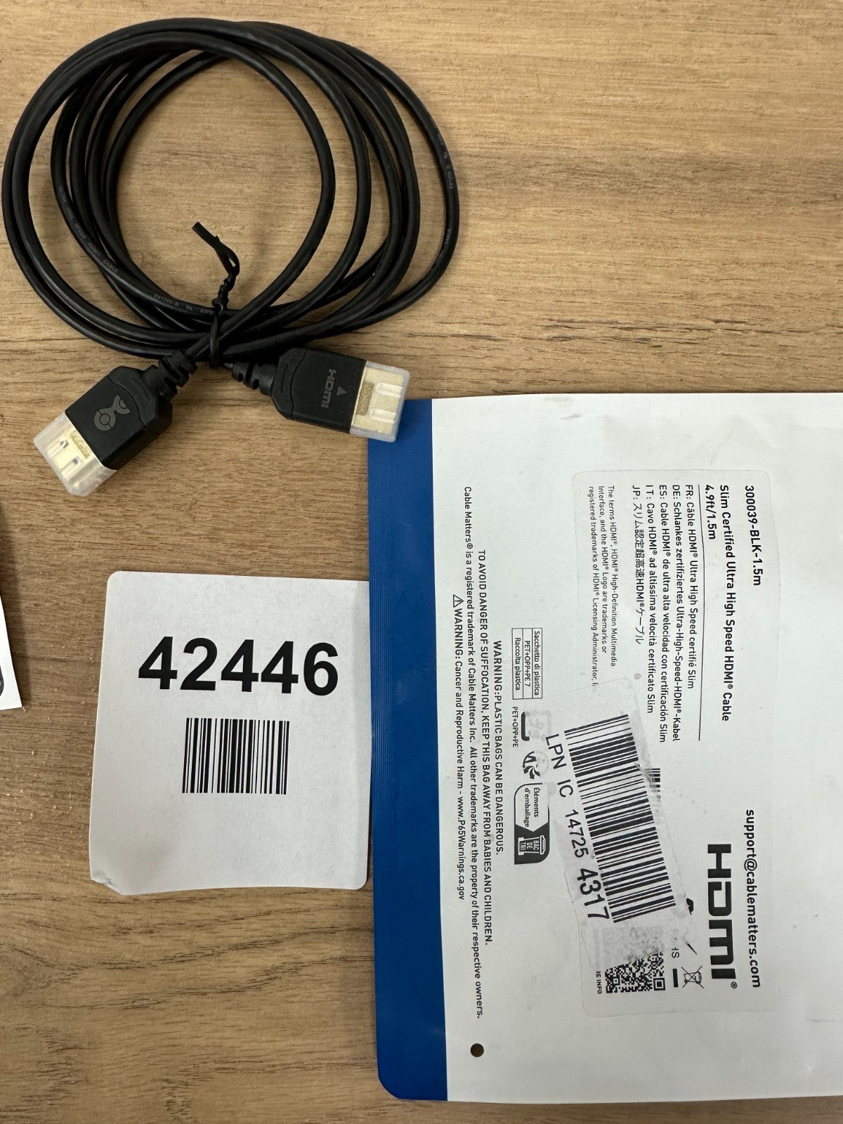 Cablematters hdmi 4.9 ft