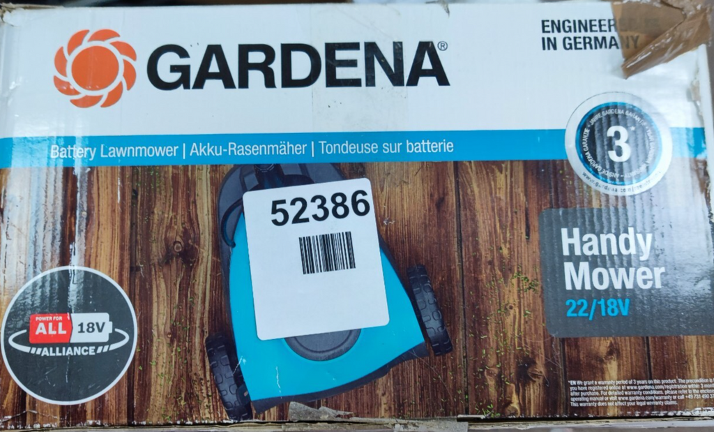 GARDENA HandyMower 18V Cordless Push Lawn Mower - Read Description
