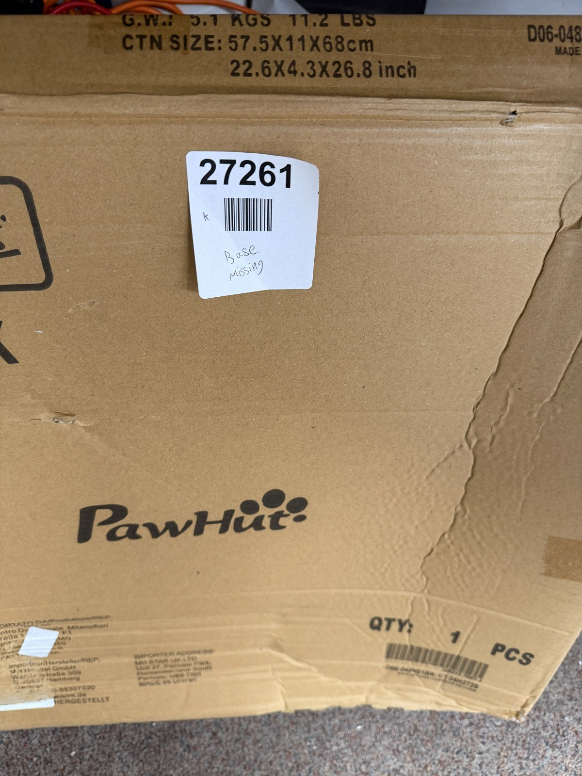 PawHut Freestanding 3-Pannel Pet Safety Barrier - Black (D06-048V01BK)
