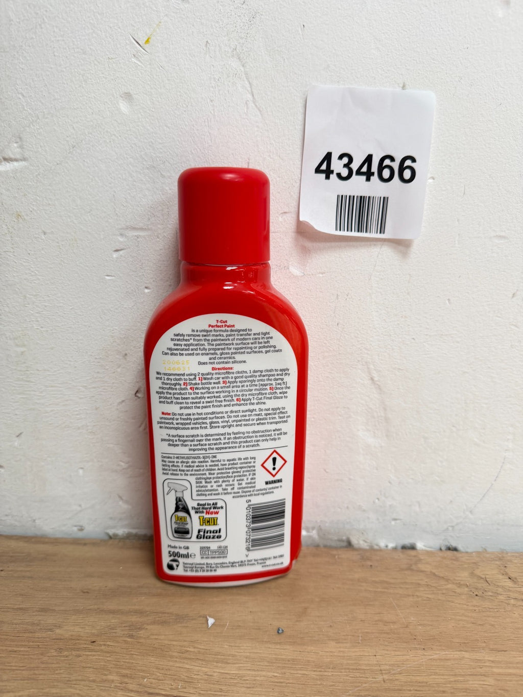 T-Cut Perfect Paint Blemish Swirl Remover Car Paint Rejuvenate Surfaces 500ml
