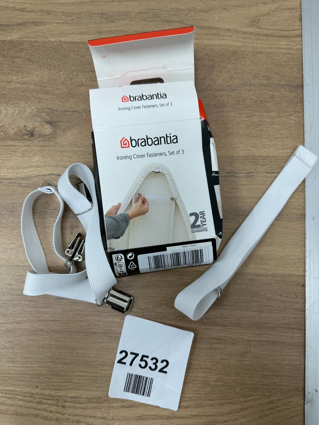 Brabantia Ironing Cover Fasteners - White