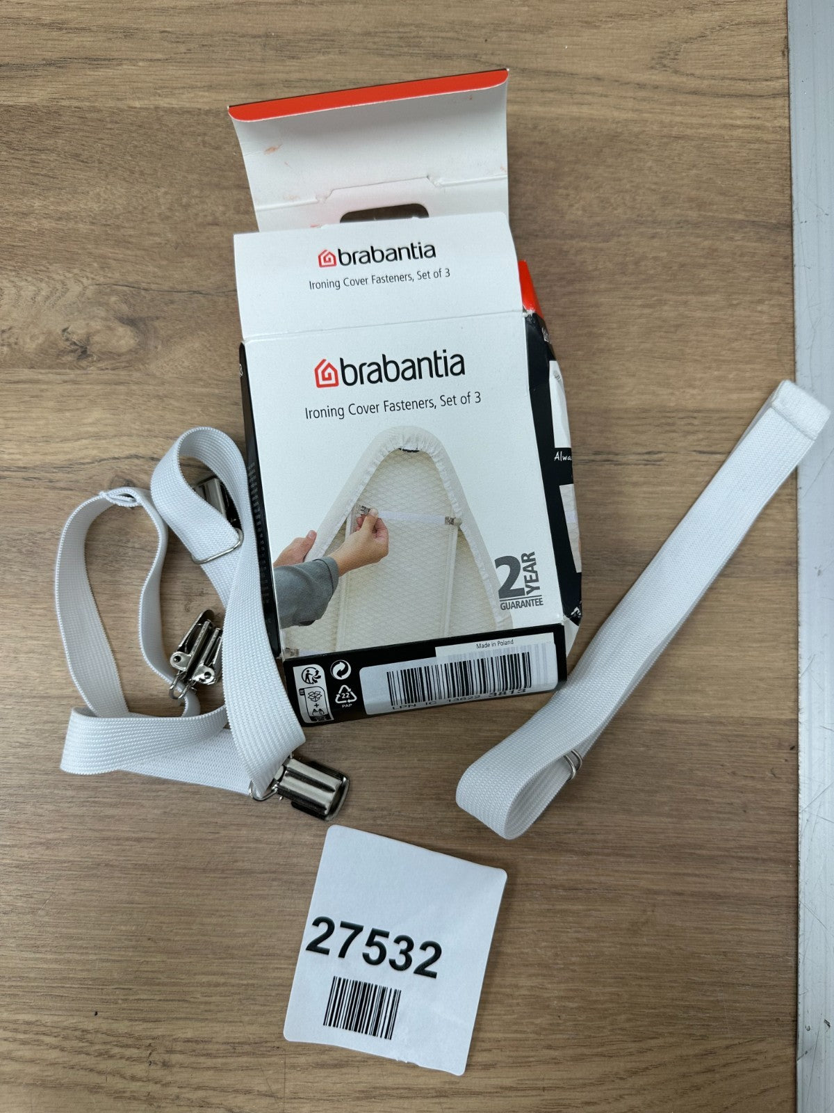 Brabantia Ironing Cover Fasteners - White