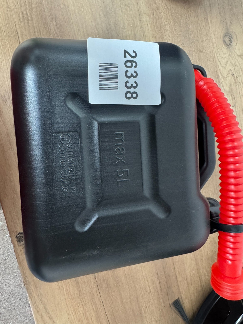 Faithfull FAIAUCAN5B Plastic Fuel Can Black 5 litre