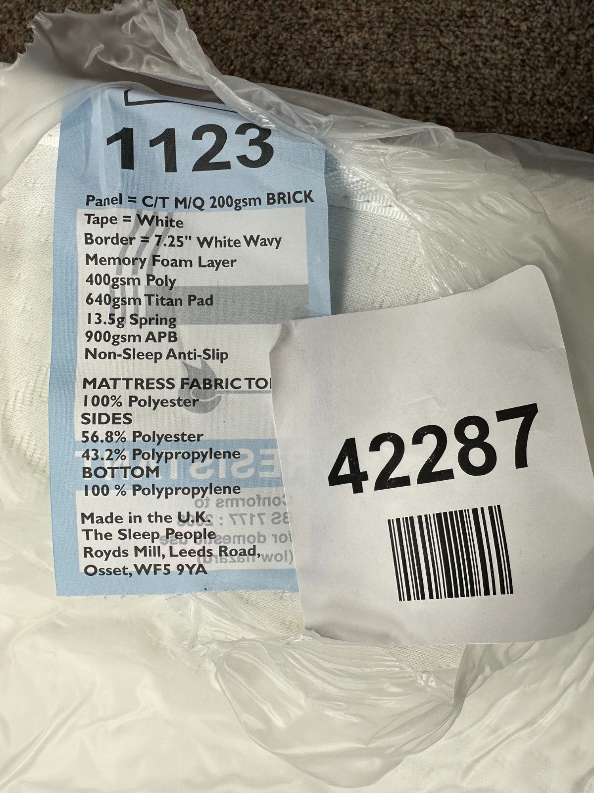 Sprung Comfort Rolled Single Mattress Single