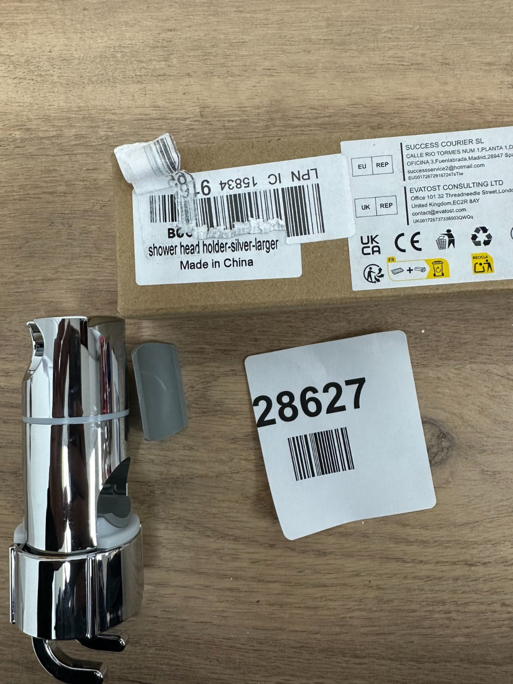 shower head holder silver