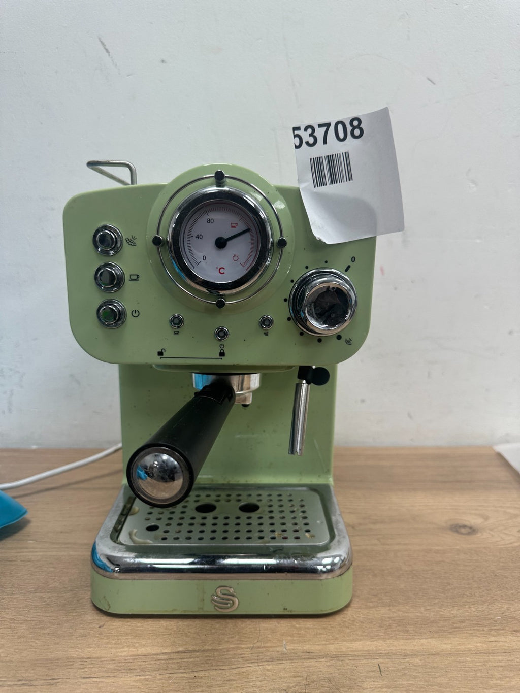 Swan SK22110GN Retro Espresso Coffee Machine with Milk Frother