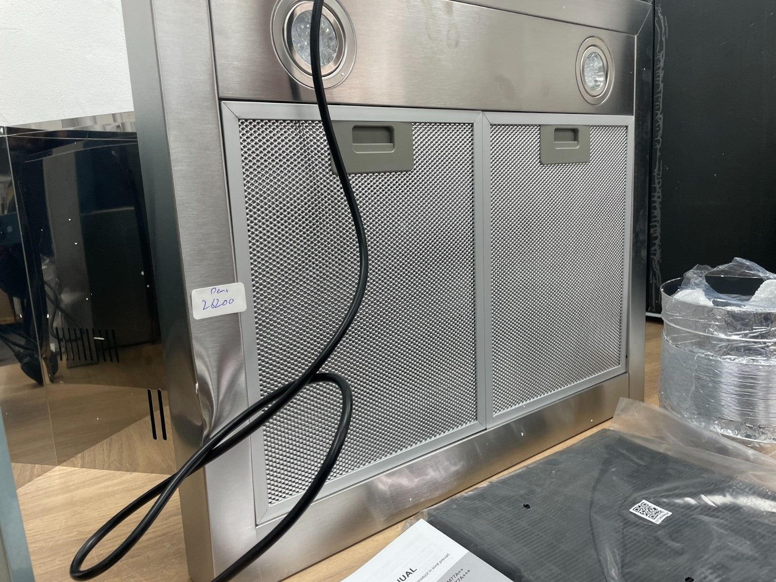 COMFEE' 60 cm Chimney Hood 60M77 Class A+++ Stainless Steel Extractor Hood with