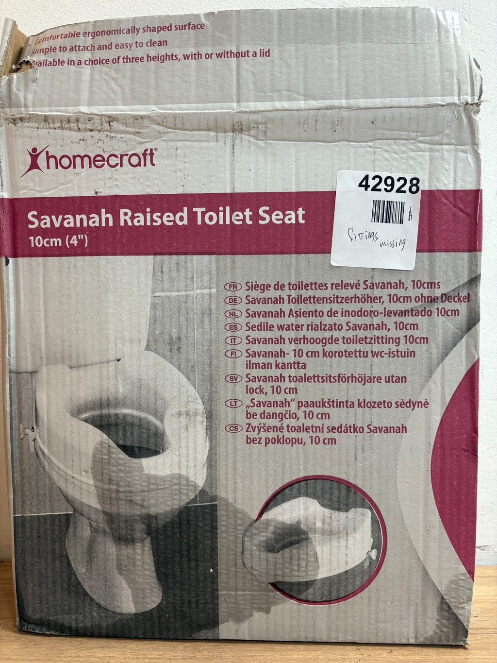 Homecraft Savanah Toilet Seat with Flap - White, 10cm