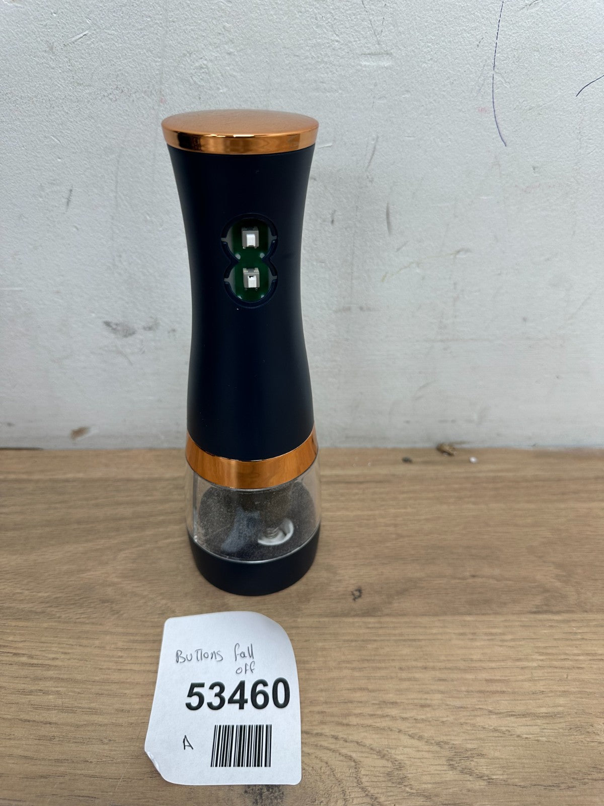 Tower T847004MNB Electric Salt and Pepper Mills-Midnight Blue and Rose Gold