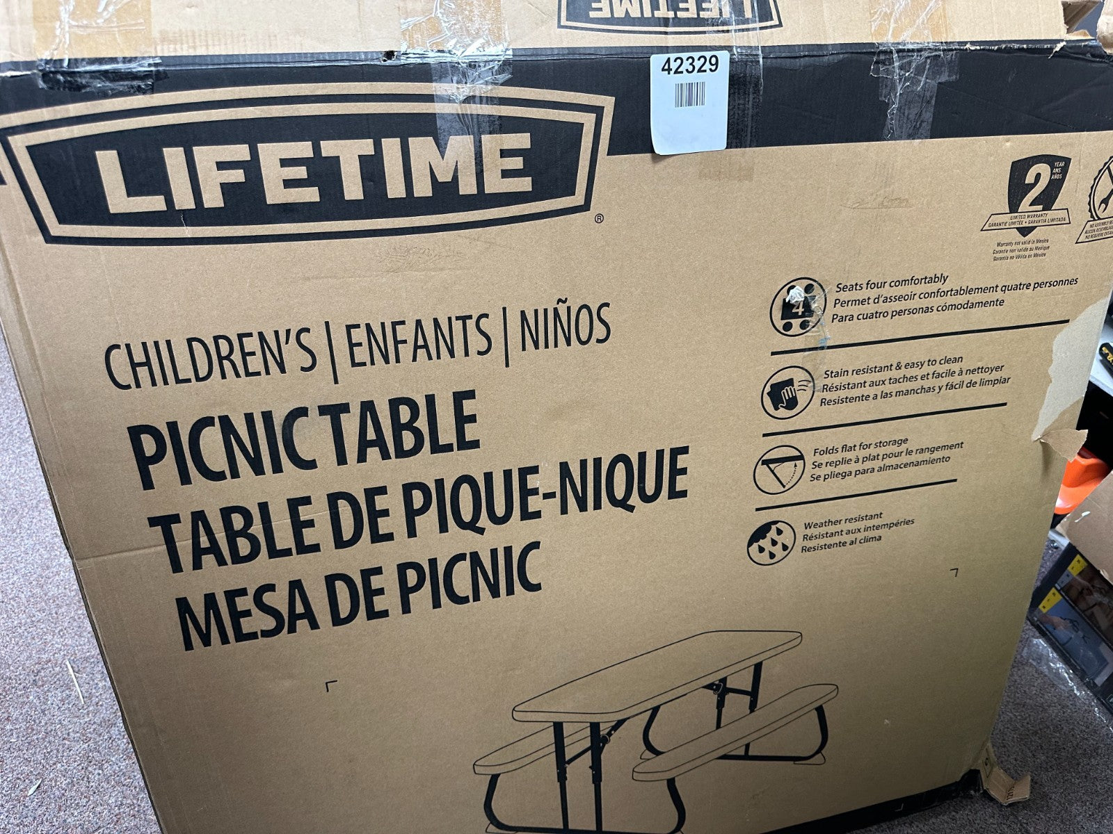 Lifetime Classic Folding Picnic Table