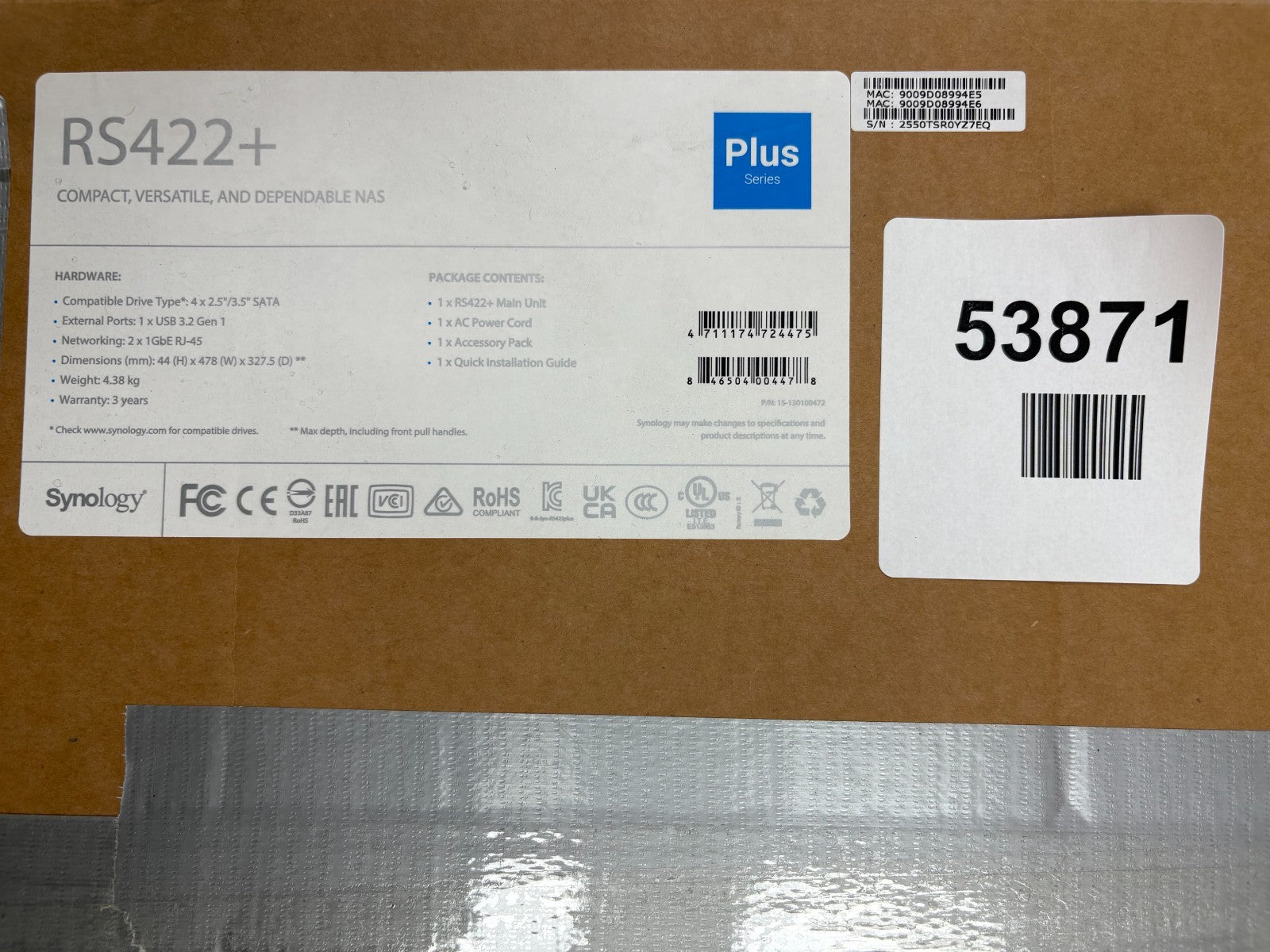 Synology wheel clamp long wheel