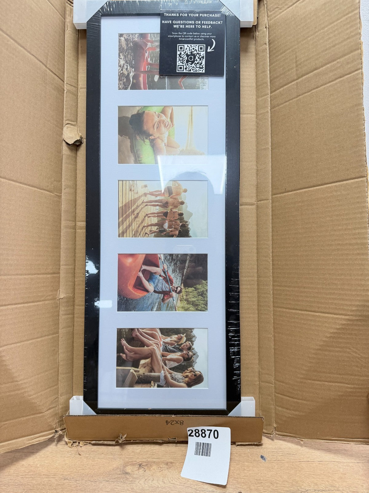 Americanflat 6x4 Collage Photo Frame with Shatter-Resistant Glass - Signature Co