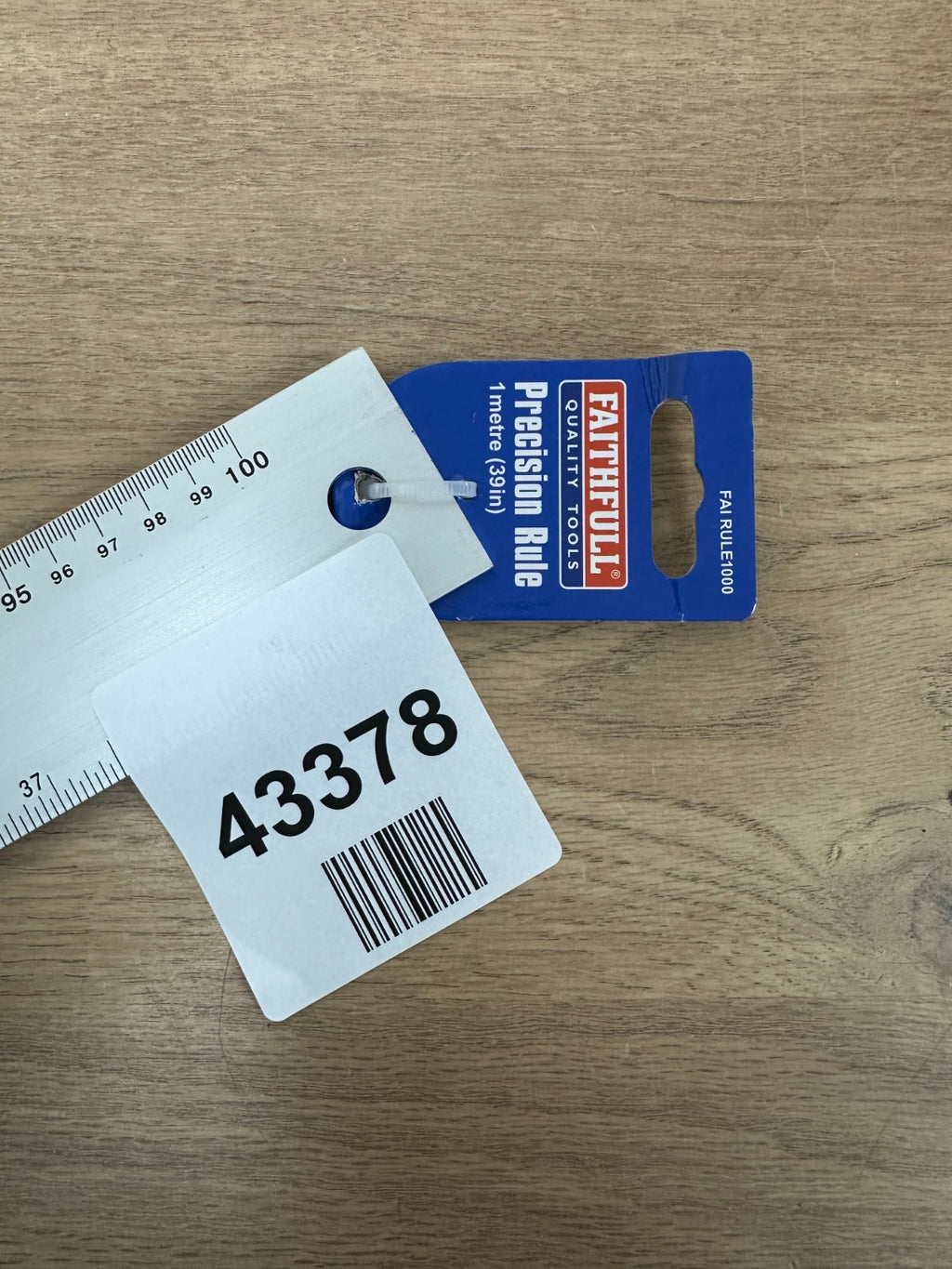 Faithfull RULE1000 Aluminium Rule 1m / 39-inch