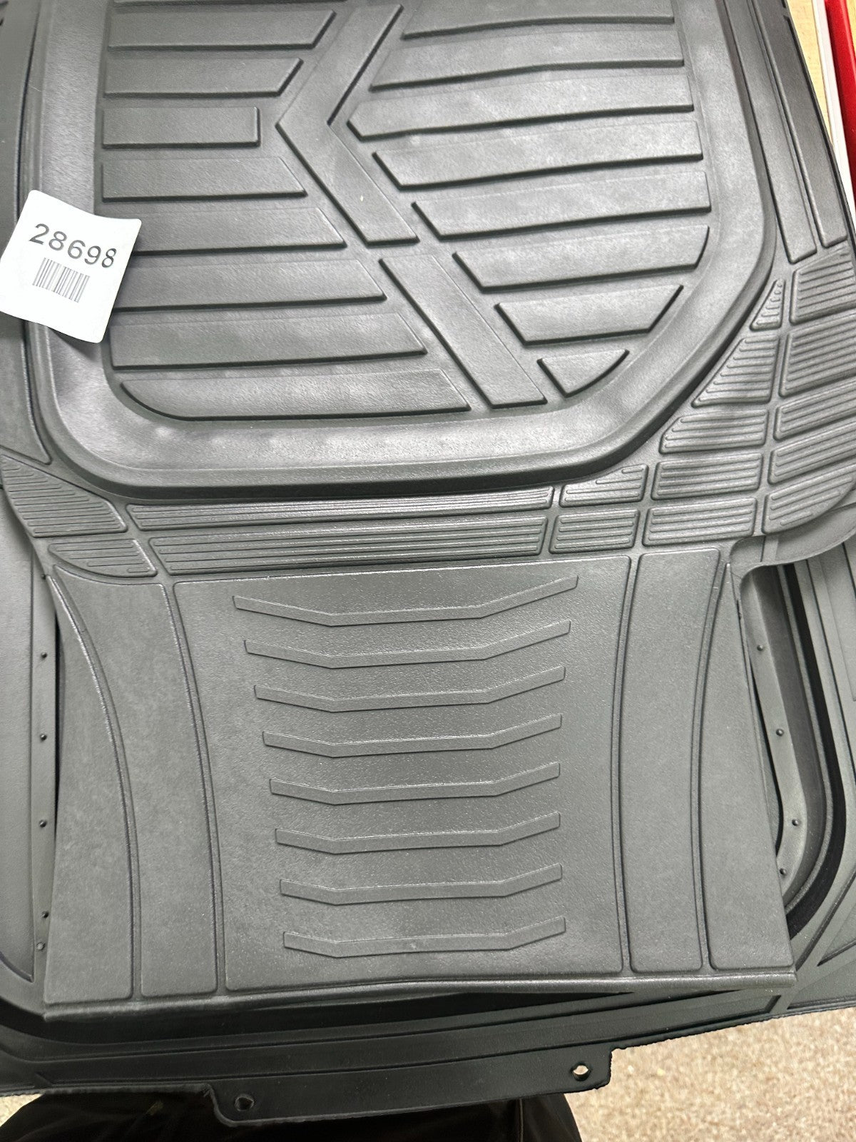 Amazon Basics 3-Piece All-Season Heavy Duty Rubber Floor Mat for Cars