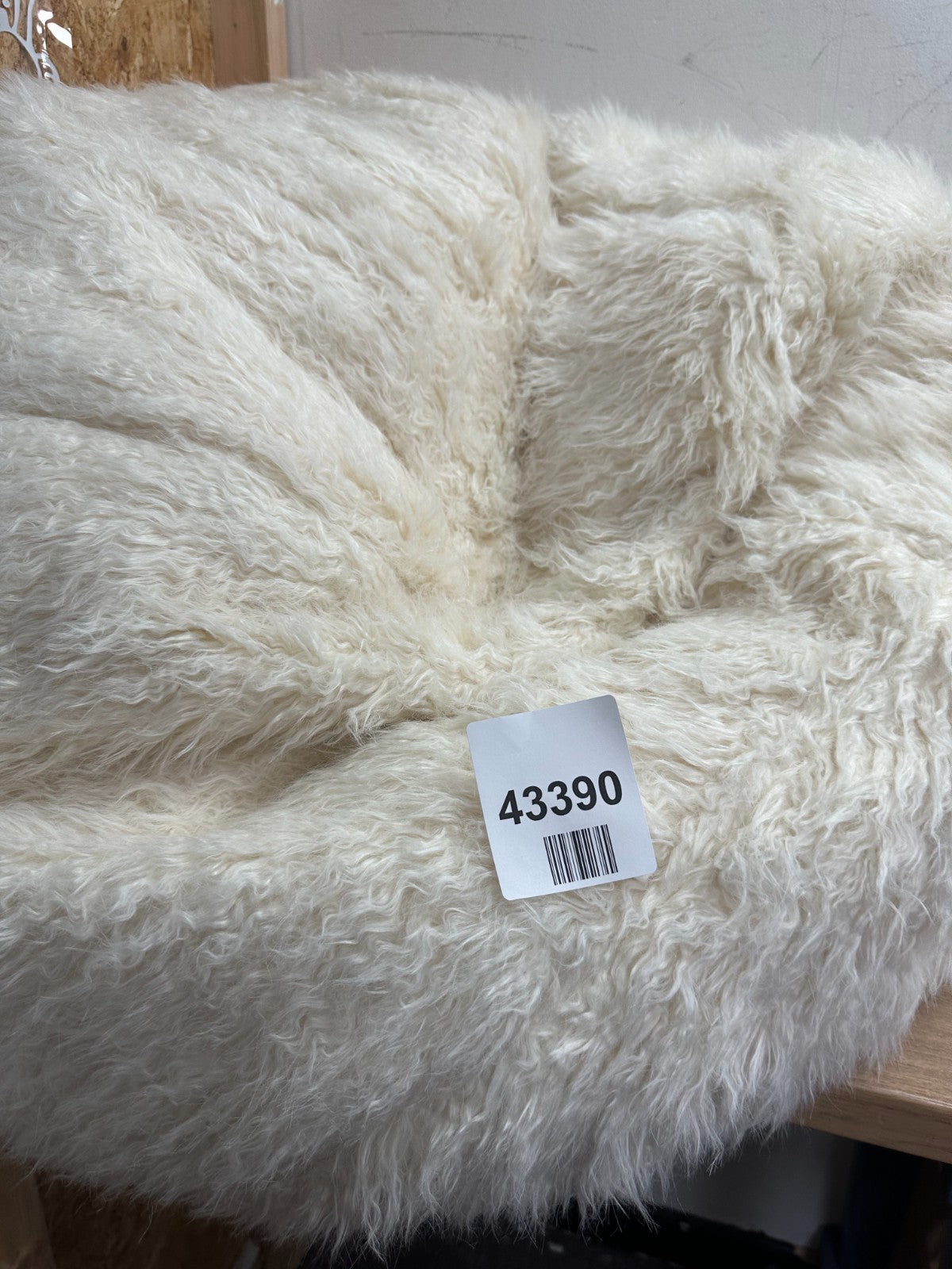 icon Cocoon Faux Fur Bean Bag Natural Bean Bag Chairs
